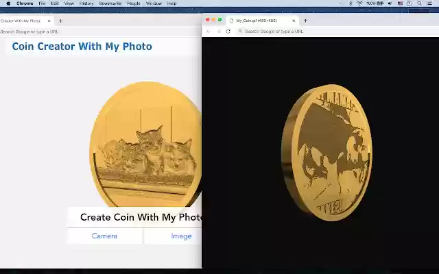 Coin Creator With My Photo  from Chrome web store to be run with OffiDocs Chromium online