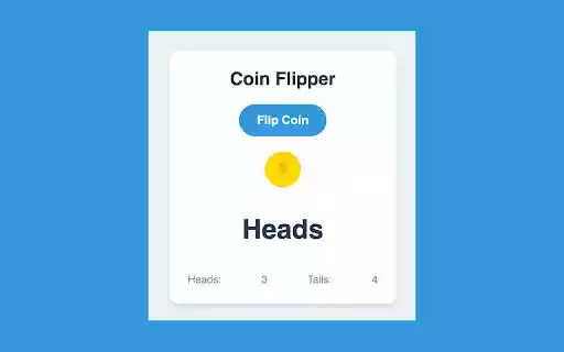 Coin Flipper  from Chrome web store to be run with OffiDocs Chromium online