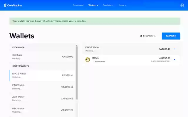 CoinTracker Wallet Syncer  from Chrome web store to be run with OffiDocs Chromium online