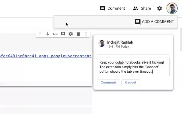 Colab Alive  from Chrome web store to be run with OffiDocs Chromium online