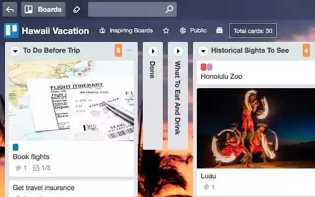 Collapsible Trello Lists  from Chrome web store to be run with OffiDocs Chromium online