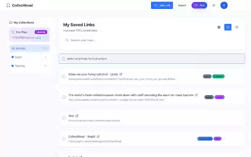 CollectRead Save Articles Instantly  from Chrome web store to be run with OffiDocs Chromium online