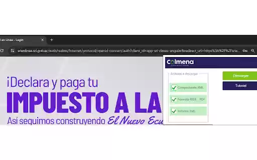 Colmena Descarga XML  from Chrome web store to be run with OffiDocs Chromium online