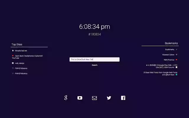 ColorClock New Tab from Chrome web store to be run with OffiDocs Chromium online ColorClock New Tab from Chrome web store to be run with OffiDocs Chromium online