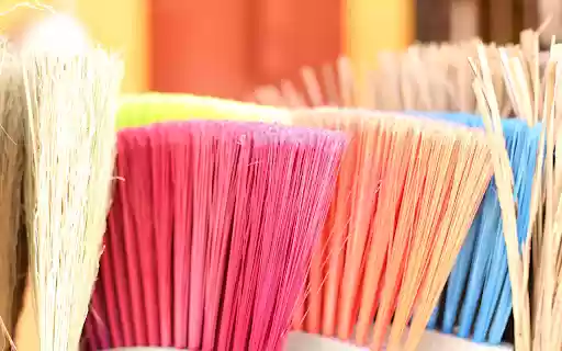 Colorful plastic brooms  from Chrome web store to be run with OffiDocs Chromium online