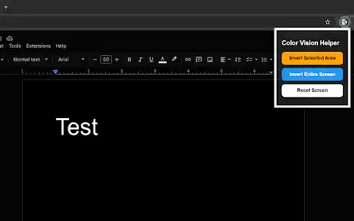 Color Inverter  from Chrome web store to be run with OffiDocs Chromium online