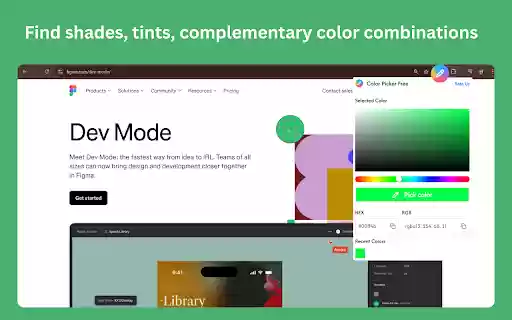 Color picker free  from Chrome web store to be run with OffiDocs Chromium online