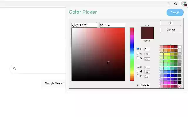 Chrome Web ストアの Color Picker Pro を OffiDocs Chromium オンラインで実行