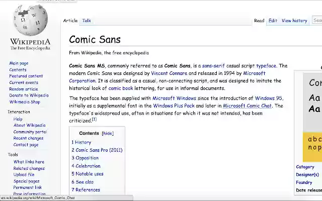 ComicSansify  from Chrome web store to be run with OffiDocs Chromium online