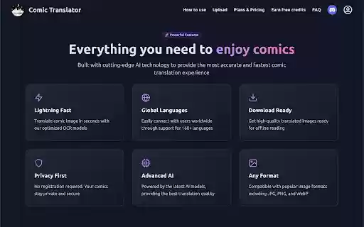 Comic Translator Manga, Manhwa, Manhua translator using AI  from Chrome web store to be run with OffiDocs Chromium online
