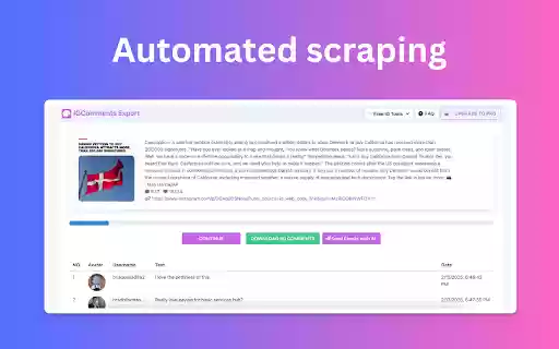 Comments Export Post Comments Exporter and Scraper for Ins  from Chrome web store to be run with OffiDocs Chromium online