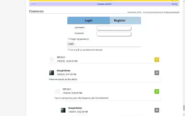 Comments Extension for Wikipedia Lightweight from Chrome web store to be run with OffiDocs Chromium online Comments Extension for Wikipedia Lightweight from Chrome web store to be run with OffiDocs Chromium online