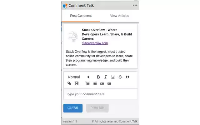 Comment Talk from Chrome web store to be run with OffiDocs Chromium online Comment Talk from Chrome web store to be run with OffiDocs Chromium online