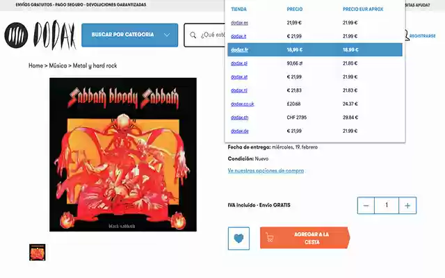 Comparador de Dodax from Chrome web store to be run with OffiDocs Chromium online Comparador de Dodax from Chrome web store to be run with OffiDocs Chromium online