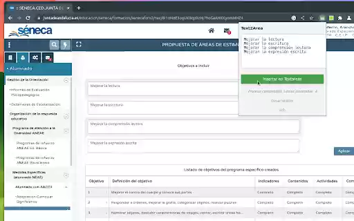 Completar cuadros de texto  from Chrome web store to be run with OffiDocs Chromium online