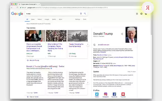 Comrade Tяump  from Chrome web store to be run with OffiDocs Chromium online