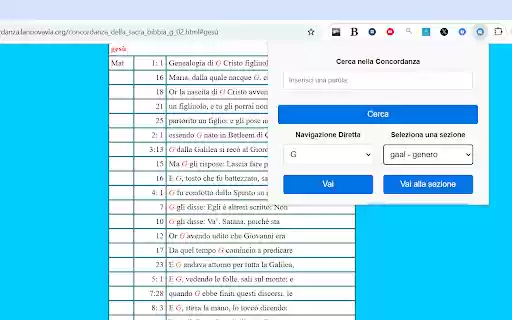 Concordanza Biblica 29K  from Chrome web store to be run with OffiDocs Chromium online