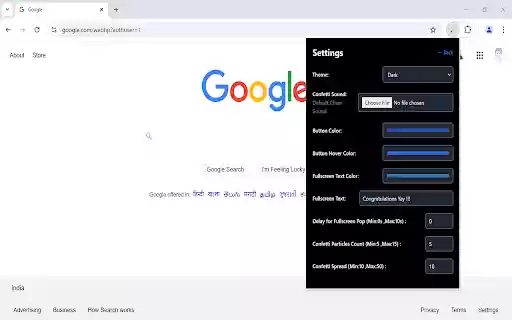 Confetti Pops from Chrome web store to be run with OffiDocs Chromium online Confetti Pops from Chrome web store to be run with OffiDocs Chromium online