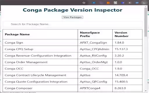 Conga Debug Helper  from Chrome web store to be run with OffiDocs Chromium online