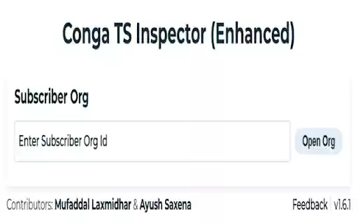 Conga TS Inspector (Enhanced)  from Chrome web store to be run with OffiDocs Chromium online
