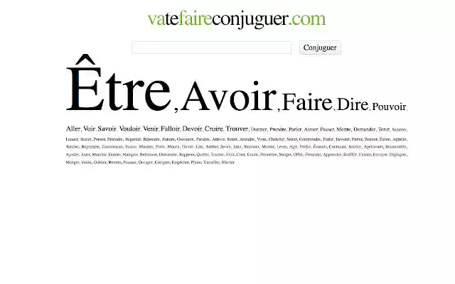 Conjugation Vatefaireconjuguer  from Chrome web store to be run with OffiDocs Chromium online