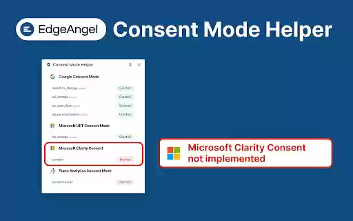Consent Mode Helper  from Chrome web store to be run with OffiDocs Chromium online