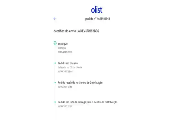 Consulta de rastreamento OLIST from Chrome web store to be run with OffiDocs Chromium online Consulta de rastreamento OLIST from Chrome web store to be run with OffiDocs Chromium online