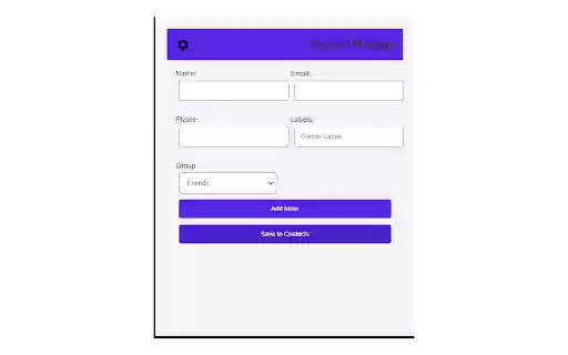 Contact Manager  from Chrome web store to be run with OffiDocs Chromium online