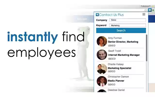 ContactUsPlus  from Chrome web store to be run with OffiDocs Chromium online