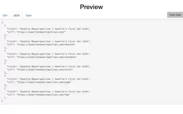 Content Inventory  from Chrome web store to be run with OffiDocs Chromium online