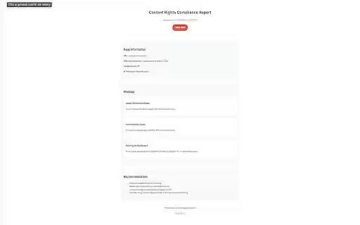Content Rights Checker  from Chrome web store to be run with OffiDocs Chromium online