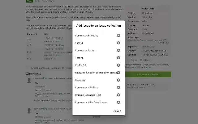 ContribKanban  from Chrome web store to be run with OffiDocs Chromium online