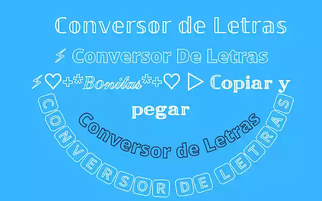Conversor de letras  from Chrome web store to be run with OffiDocs Chromium online