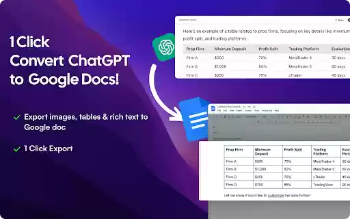 Convert ChatGPT to Google Doc, Microsoft Word, Notion, Slack  from Chrome web store to be run with OffiDocs Chromium online