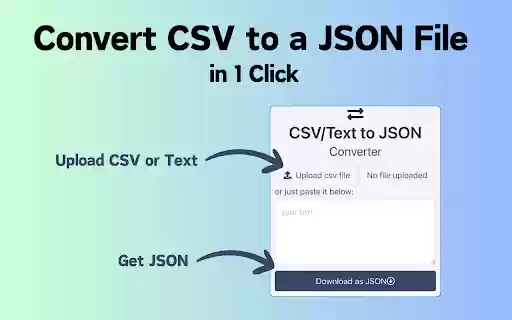 Convert CSV to JSON  from Chrome web store to be run with OffiDocs Chromium online
