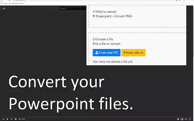 Converter for PowerPoint  from Chrome web store to be run with OffiDocs Chromium online