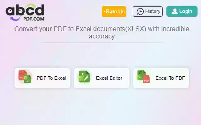 Converta PDF para Excel da loja virtual do Chrome para ser executado com OffiDocs Chromium online