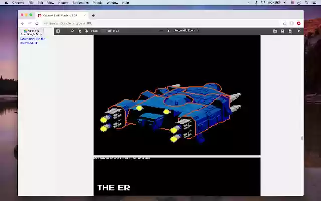 Convert SWF, Flash to PDF  from Chrome web store to be run with OffiDocs Chromium online