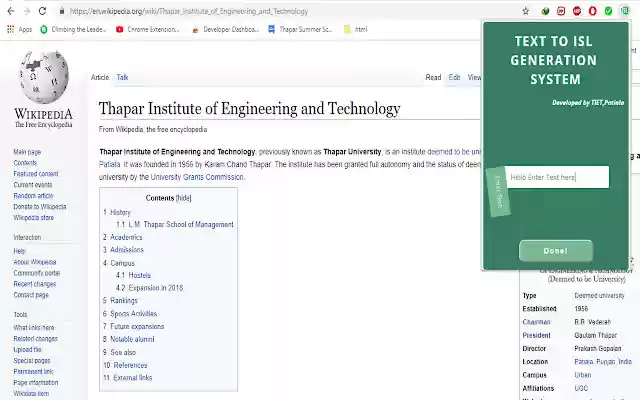 Convert Text to ISL  from Chrome web store to be run with OffiDocs Chromium online