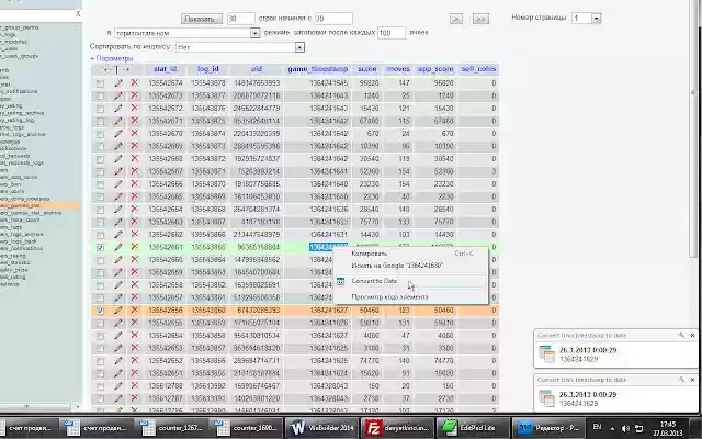 Convert Unix timestamp to date  from Chrome web store to be run with OffiDocs Chromium online
