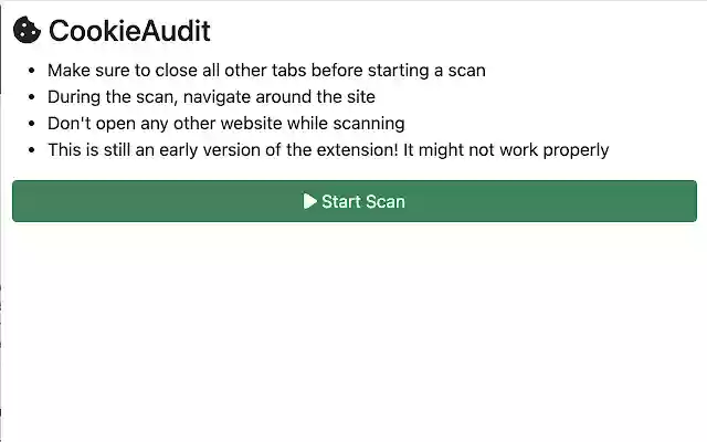 CookieAudit  from Chrome web store to be run with OffiDocs Chromium online