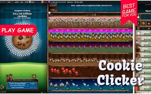 クッキー クリッカーのブロックを解除したゲーム Chrome Web ストアの新しいタブを OffiDocs Chromium オンラインで実行