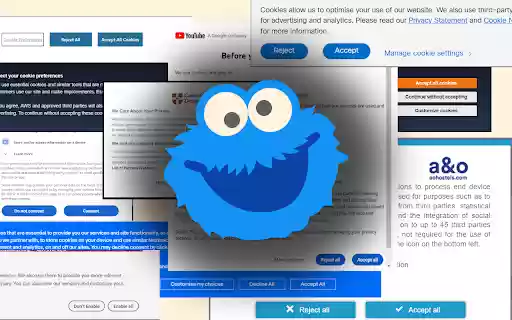 Cookie Decliner  from Chrome web store to be run with OffiDocs Chromium online