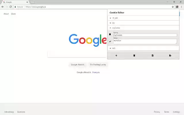 Cookie Editor  from Chrome web store to be run with OffiDocs Chromium online