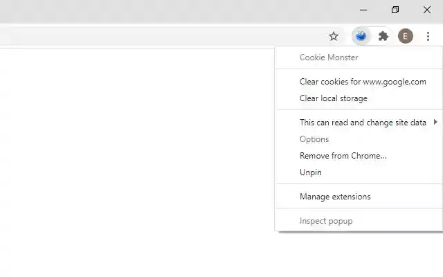Cookie Monster  from Chrome web store to be run with OffiDocs Chromium online