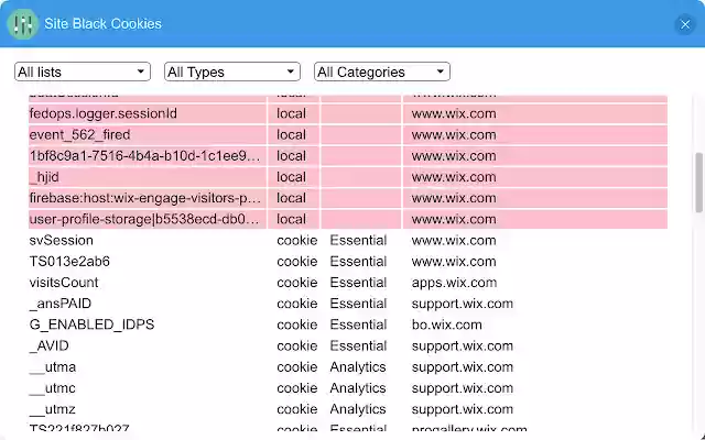 Cookies Scanner  from Chrome web store to be run with OffiDocs Chromium online