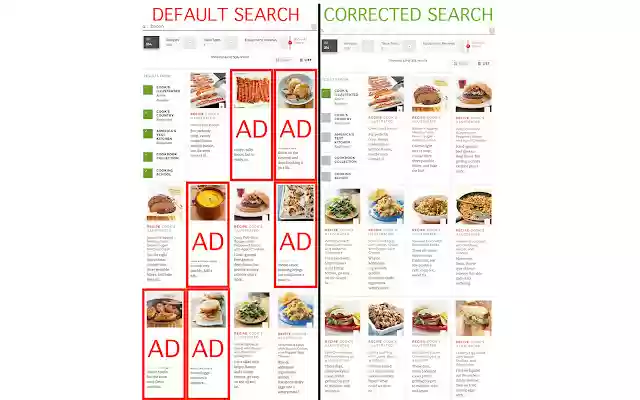 Cooks Illustrated Exclusive Search  from Chrome web store to be run with OffiDocs Chromium online