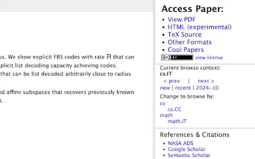 Cool Papers Redirector  from Chrome web store to be run with OffiDocs Chromium online