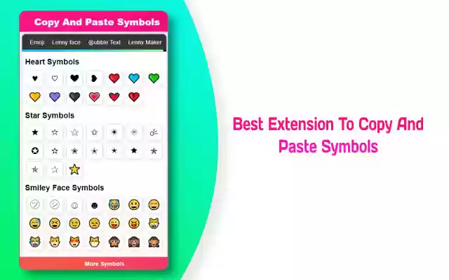 Copy and Paste Symbols  from Chrome web store to be run with OffiDocs Chromium online