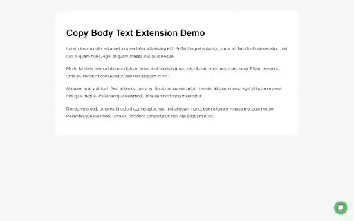 Copy Body Text  from Chrome web store to be run with OffiDocs Chromium online